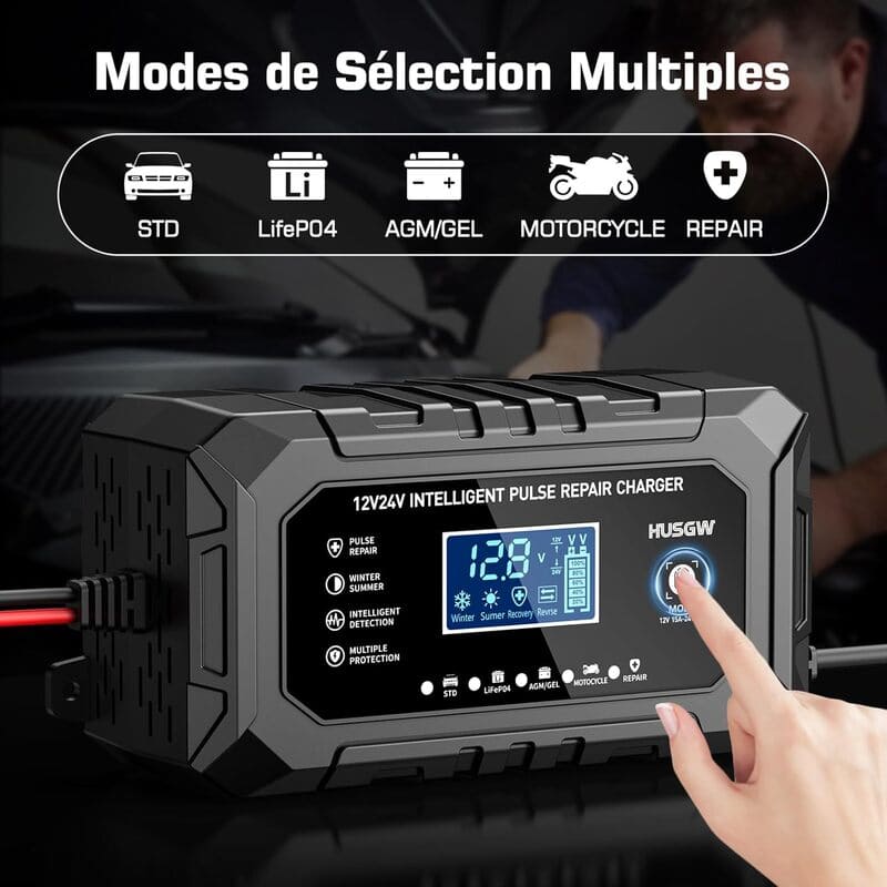 chargeur Husgw 15A propose 5 modes de sélection