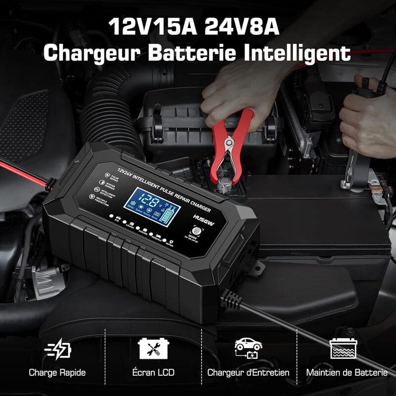 chargeur batterie husgw 15a