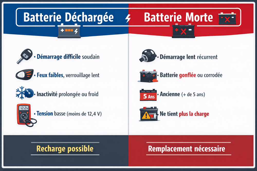Les différents signes à surveiller pour détecter une batterie faible ou en fin de vie