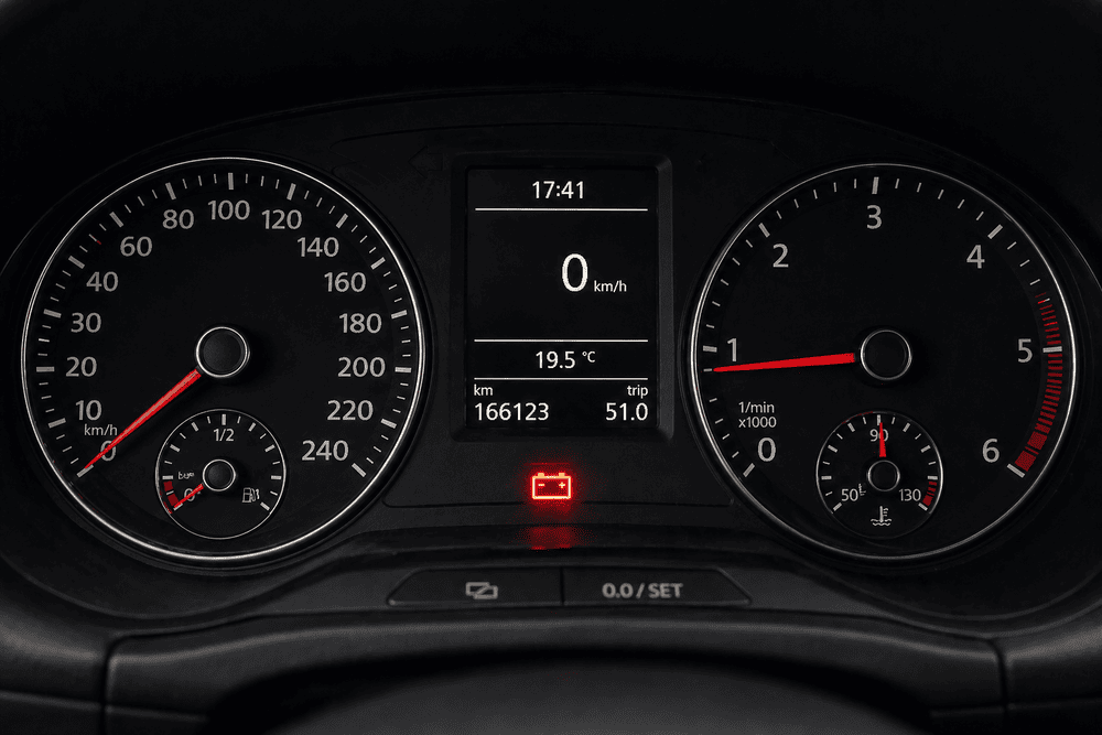 voyant batterie allumé tableau de bord voiture