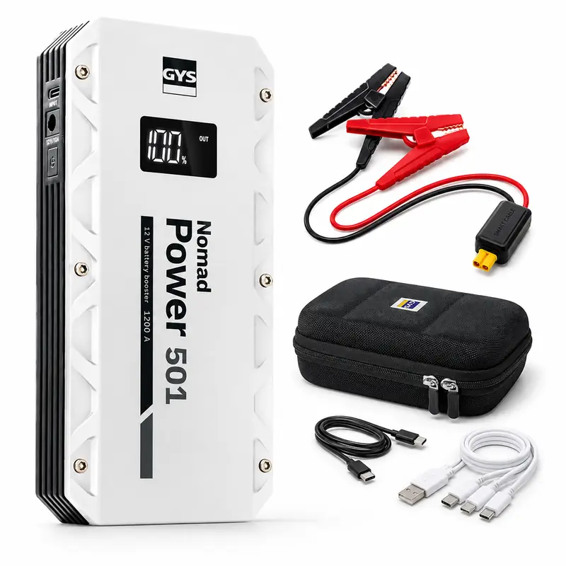 Booster GYS Nomad Power 501 avec câbles et housse