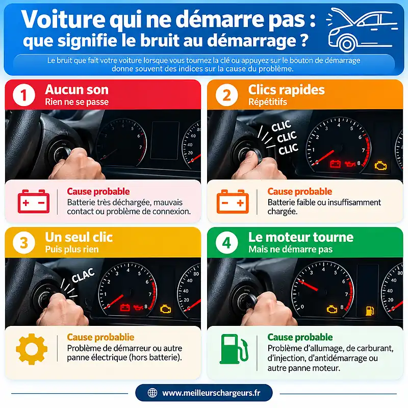 Diagnostic d'une voiture qui ne démarre pas avec un booster